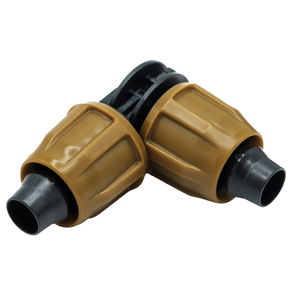 5-Pack - 1/2" Universal Drip Irrigation Nut Lock Elbow Connector Fitting