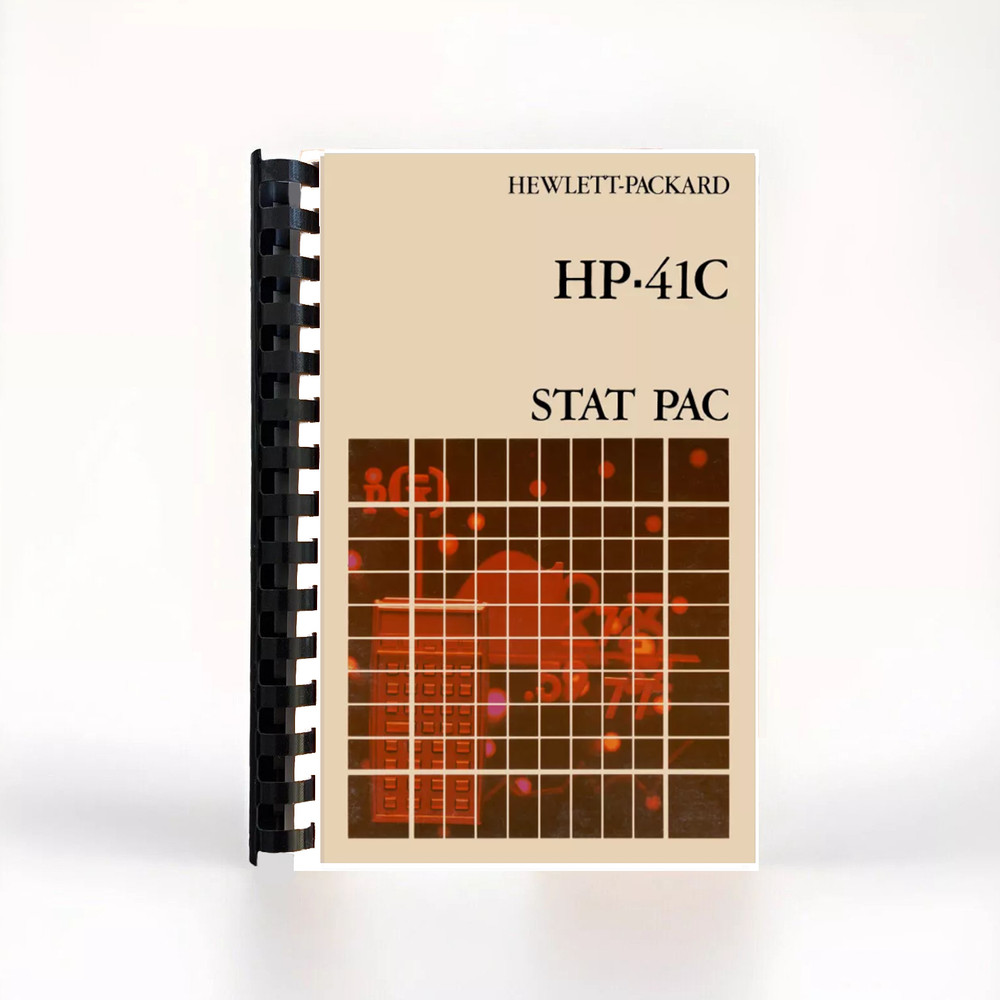 Stat pac manual for Hewlett Packard HP 41CV calculator module