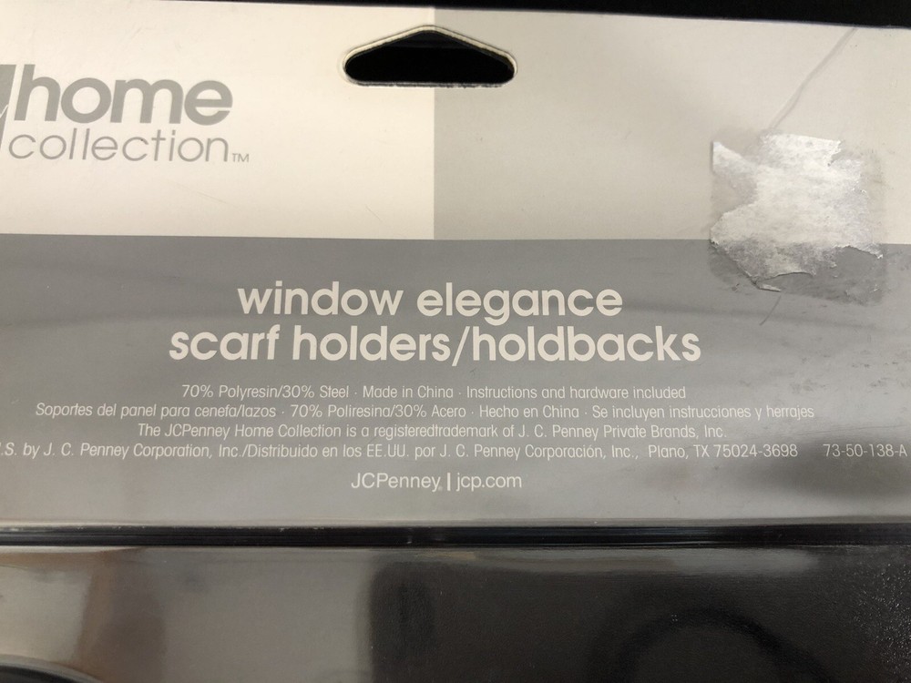 JCPenny Home Collection Scarf Holders/Holdbacks Walnut NEW & USED BUNDLE!