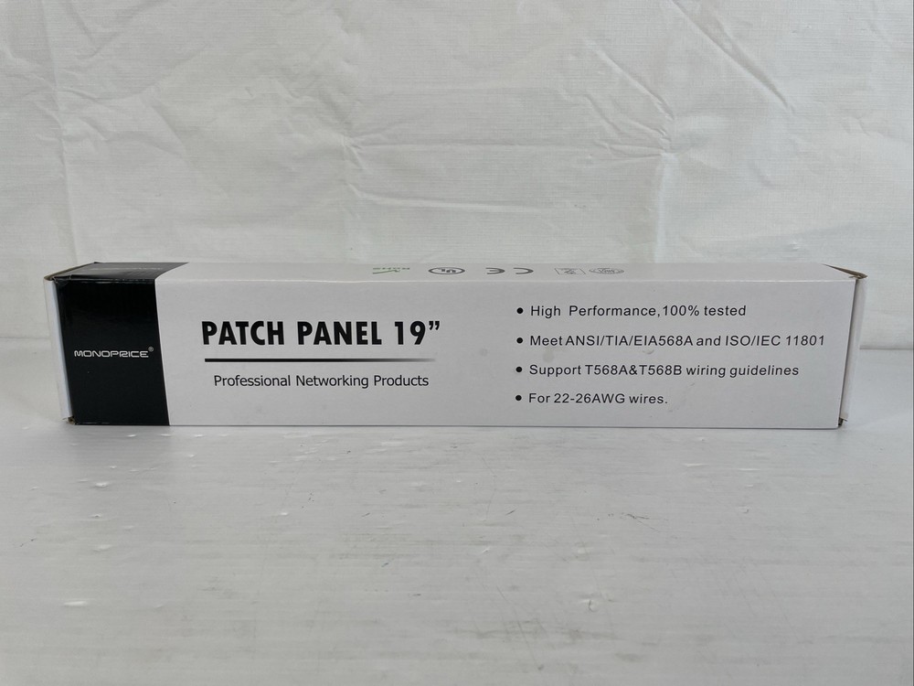 NEW Monoprice Network Patch Panel 19" 7305 MP-C6U8BBH48 Ethernet