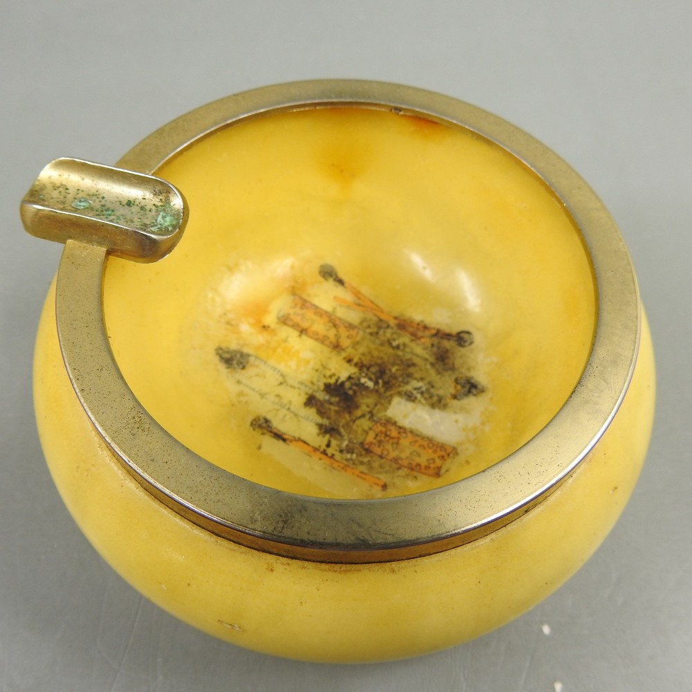 Alabaster Smoking Set Alabastros Herna Spain Table Lighter Ashtray Container