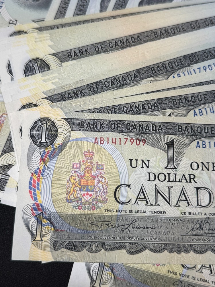1973 Canada $1 Dollar Banknote – AU/UNC – Sharp & Crisp Random From Lot