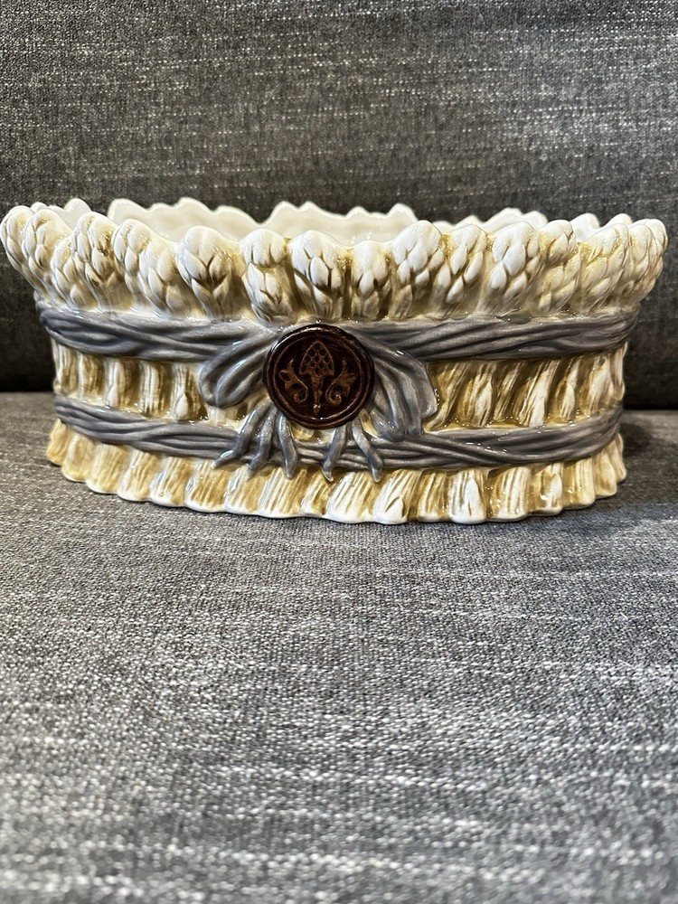 FITZ & Floyd Carrington Asparagus Planter, Cachepot, Serving Piece