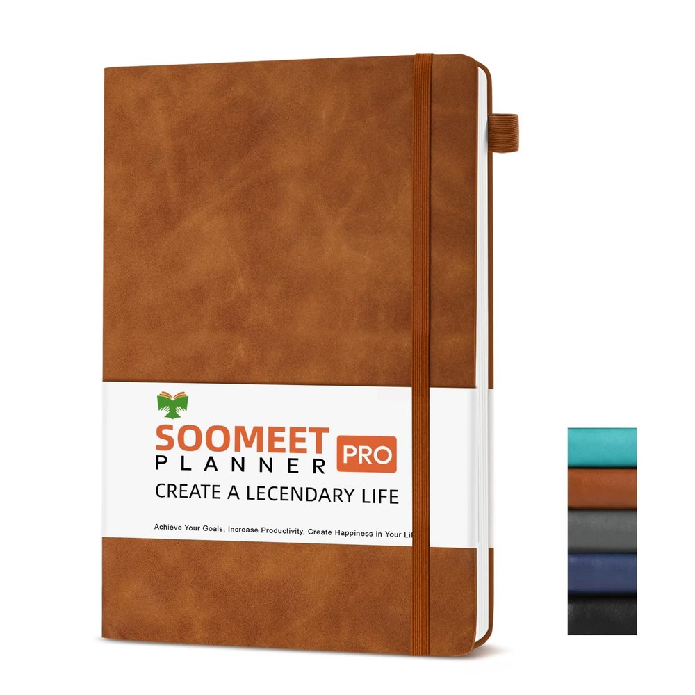 Soomeet Lined Journal Notebook, 200 Pages, Hardcover Journal, Brown
