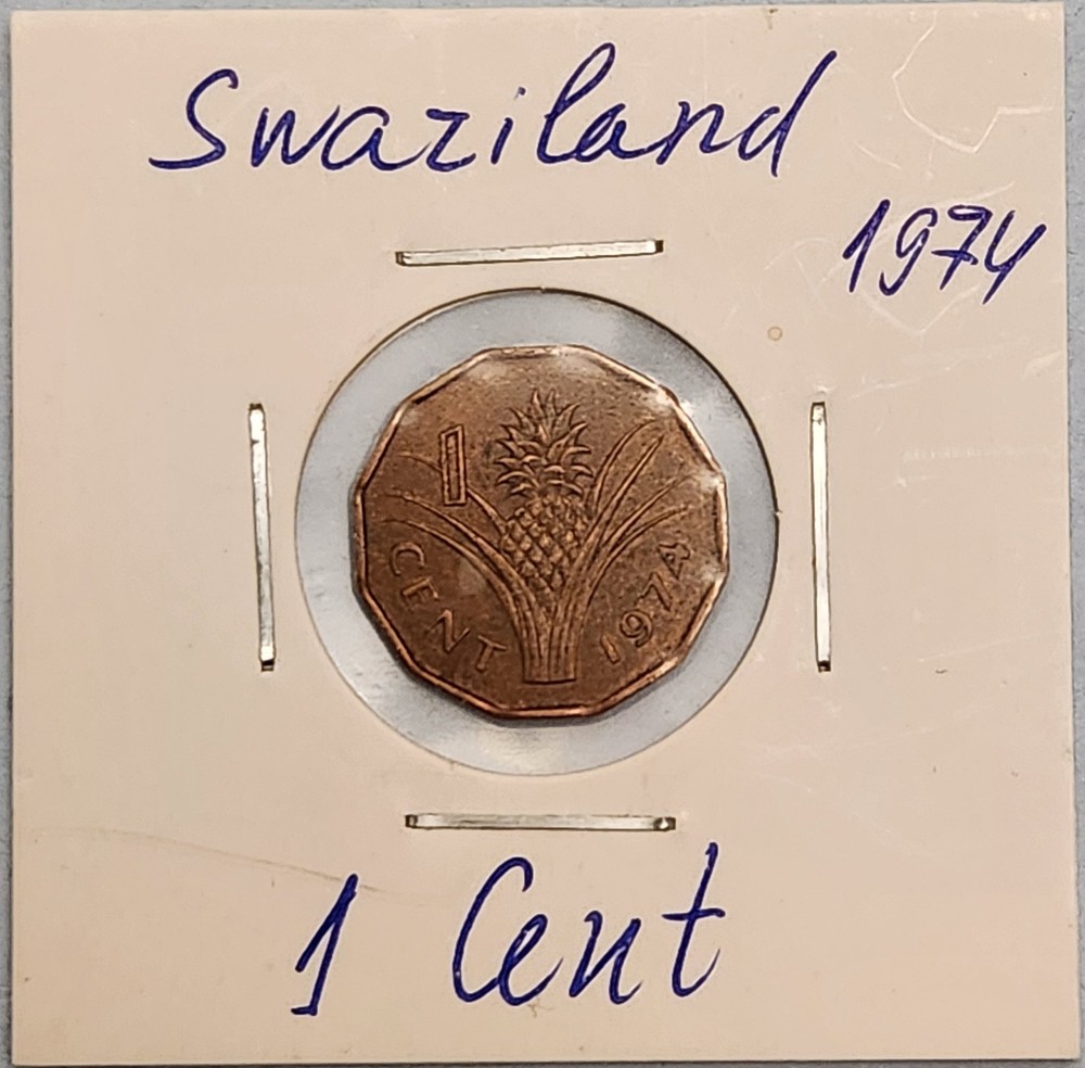 Swaziland (Eswatini) coin,  1 Cent,  1974