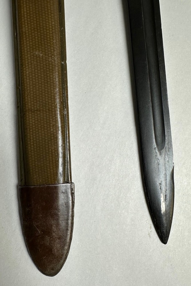 E-US GARAND 10" BAYONET WITH SCABBARD. ITEM #E-US-1.