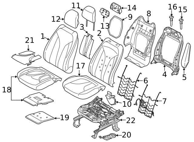 Genuine Ford Cover Headrest Roll Type EJ7Z-78610A62-CB