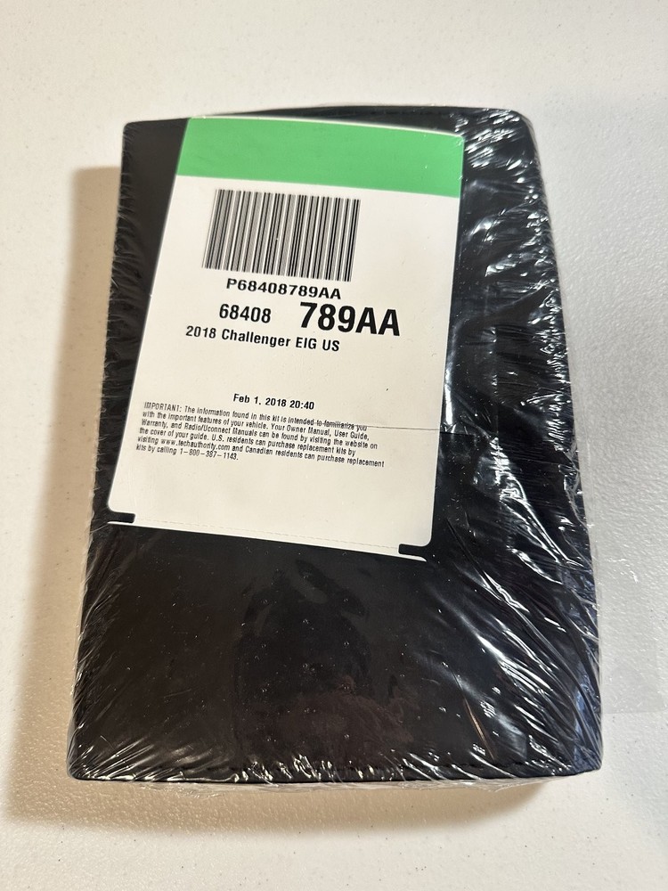 2018 Dodge Challenger Owner's Manual Set OEM