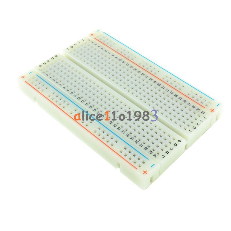 Mini Universal Solderless Breadboard 400 Tie-points +65PCS Jumper cable wire