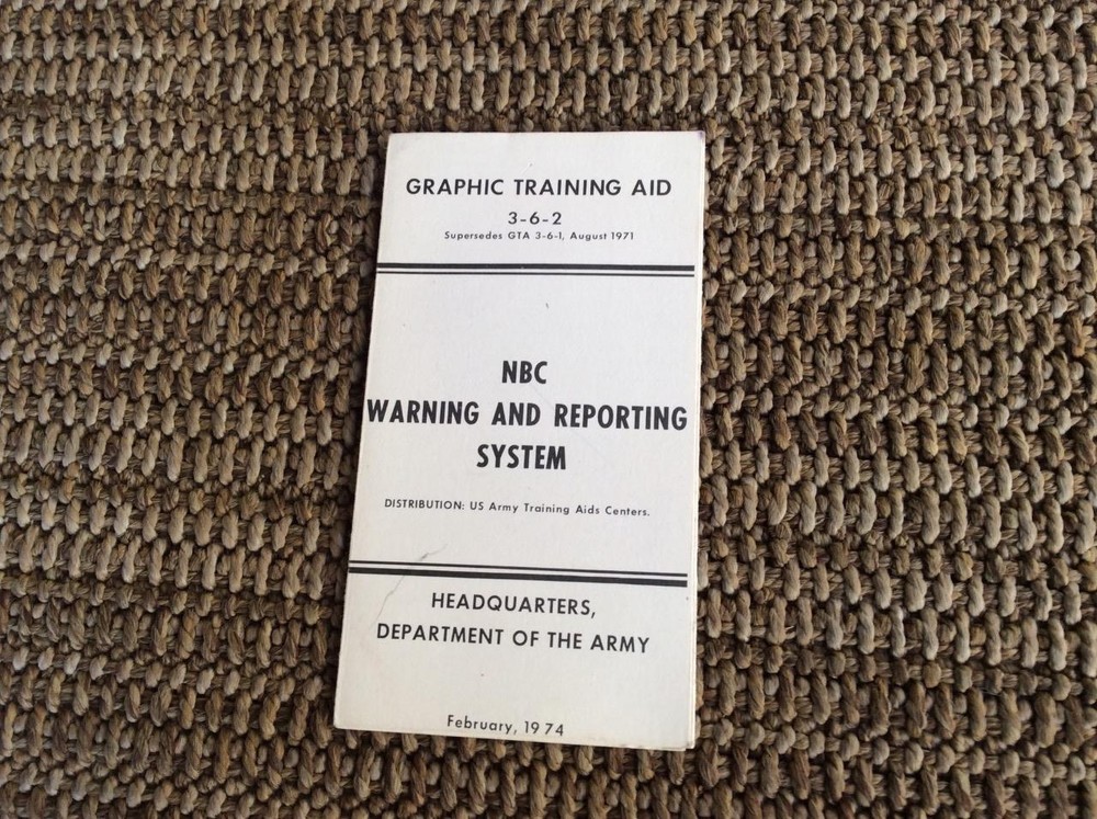 Vintage Cold War Military Surplus Army NBC Warning and Reporting System Guide