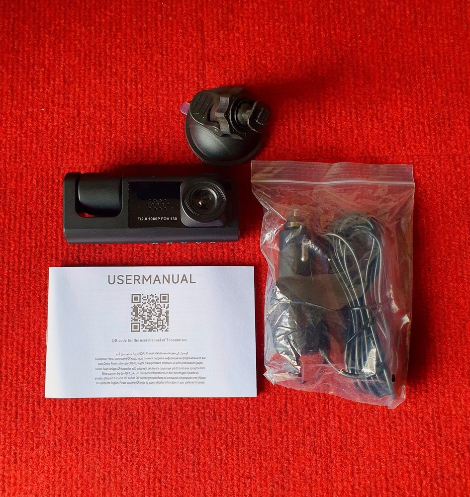 Dash Cam Front & Inside 2" HD Display Night Vision G-Sensor Uses MicroSD Card