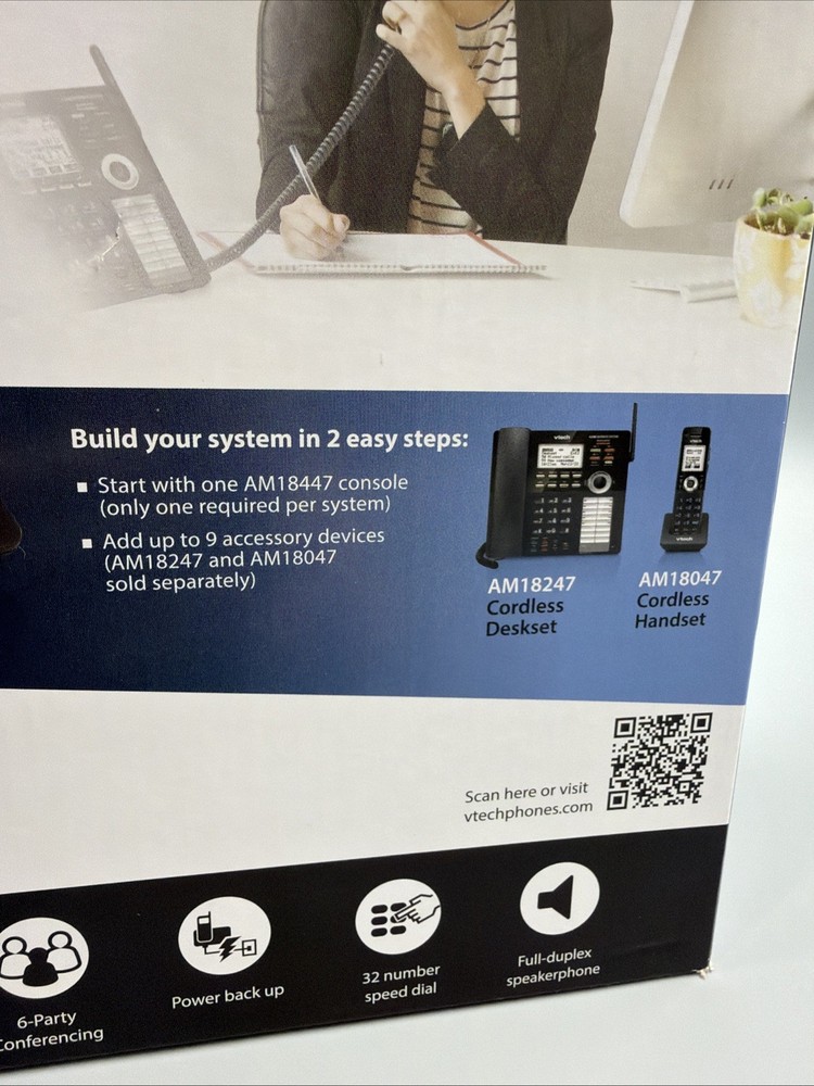 VTech AM18447 Business Office Phone System Main Console