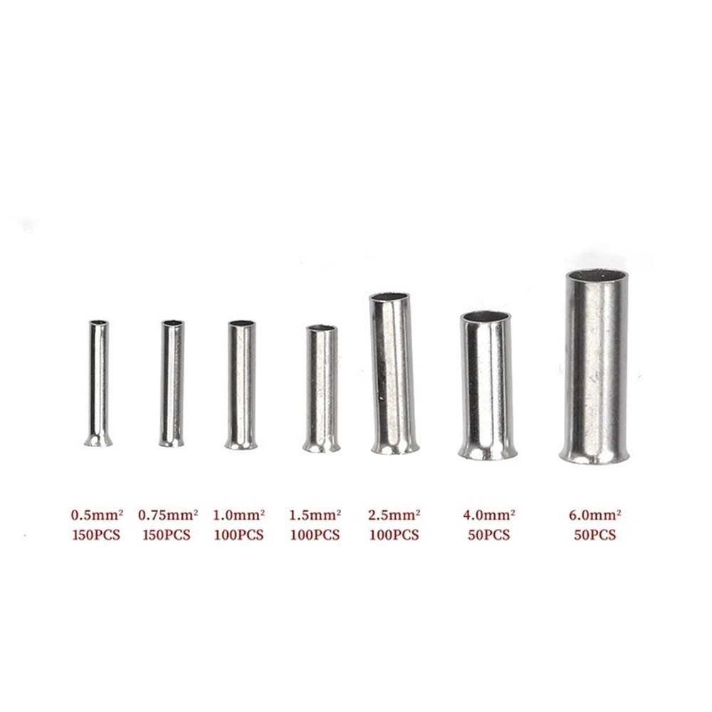 Copper Wire Ferrule Kit for Easy Connections Includes 700 Terminals Sizes