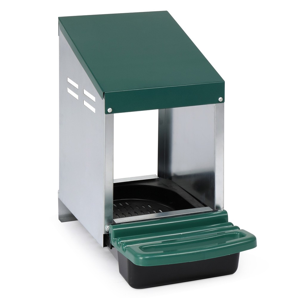 Single Roll Out Chicken Nesting Box with Plastic Basket, Egg Nest Box, Green