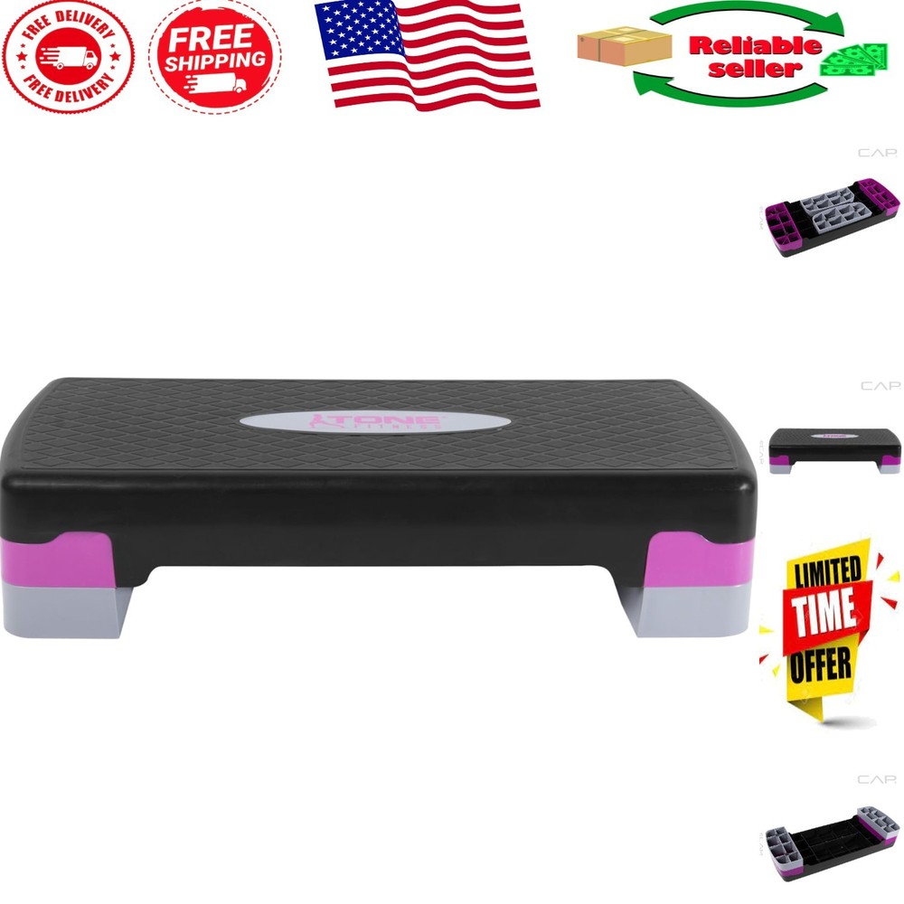 Fitness Stepper Exercise Platform - Adjustable Step for Cardiovascular Workouts