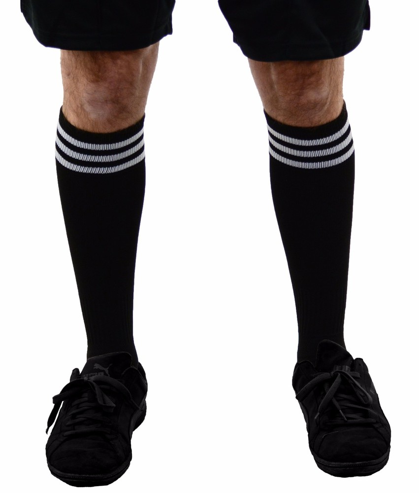 Mato & Hash Performance Referee Socks Black and white soccer ref socks