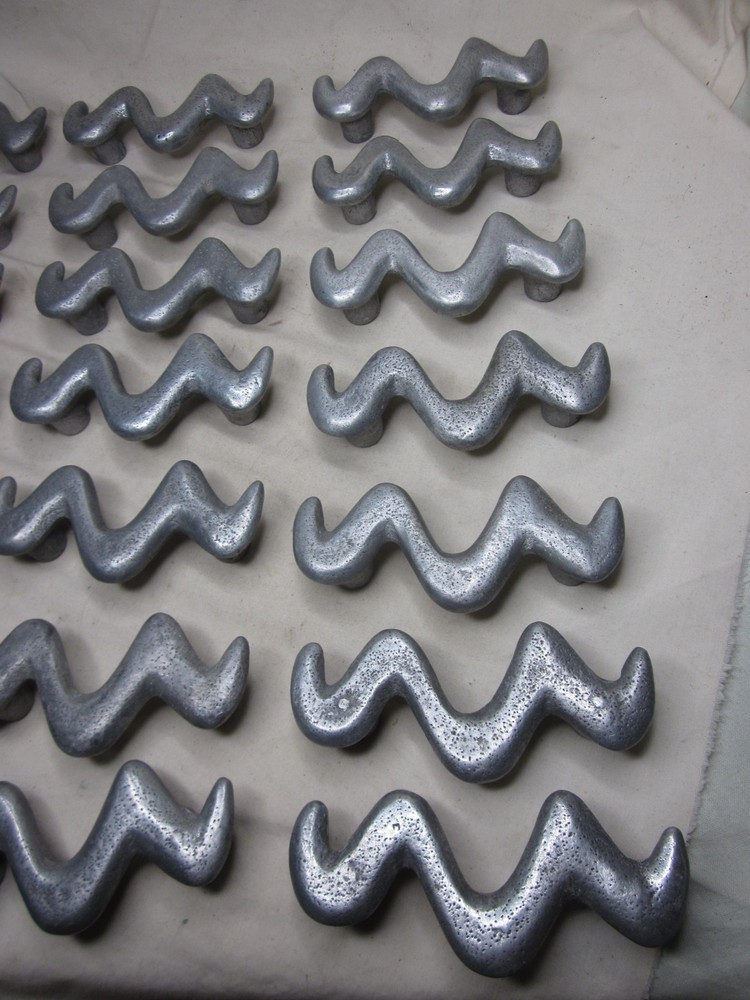 28 handle lot zig zag metal 3" center drawer cabinet handles wave pulls pull