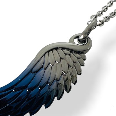 AQUA SILVER Feather Pendant
