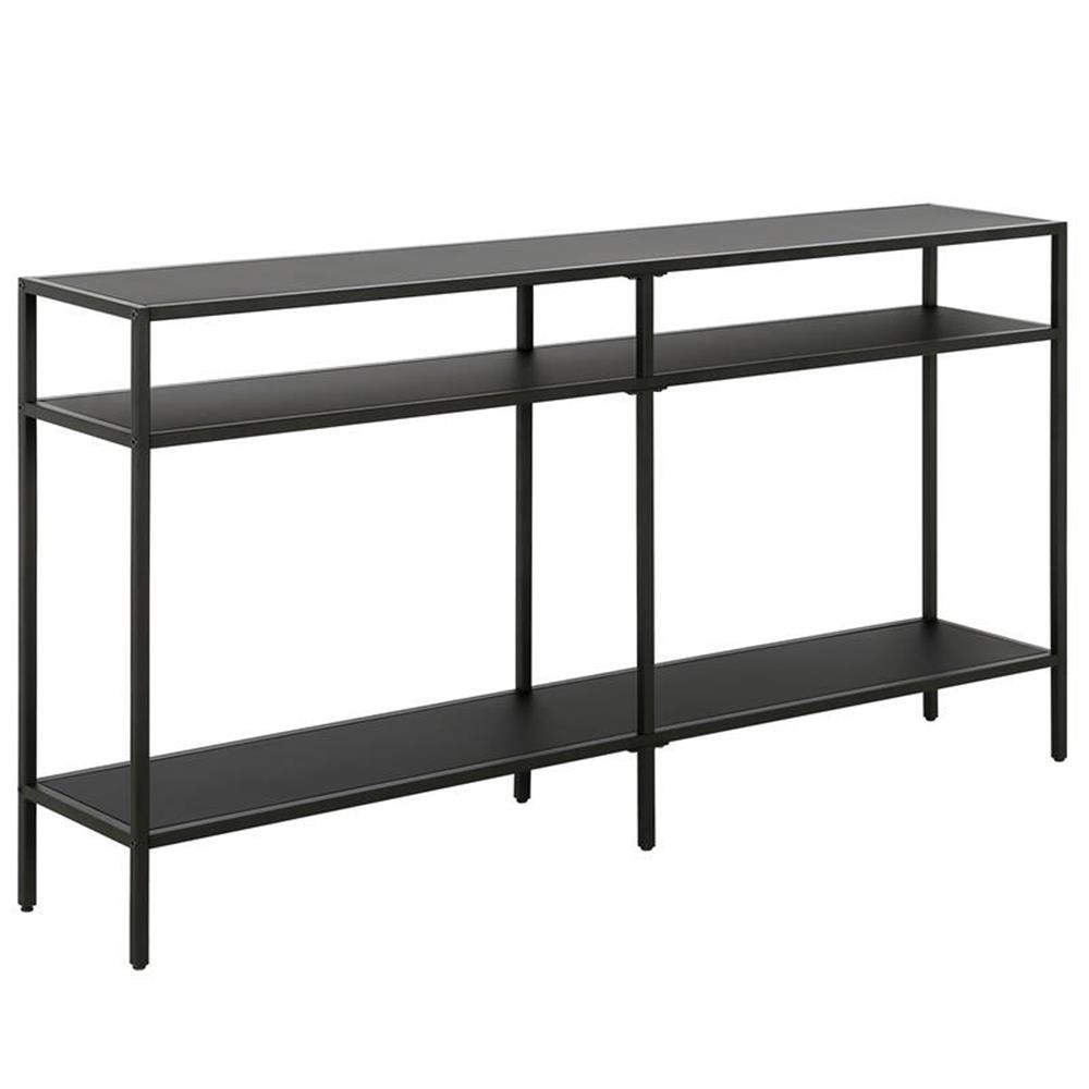 Pemberly Row Modern 55" Blackened Bronze Metal Console Table