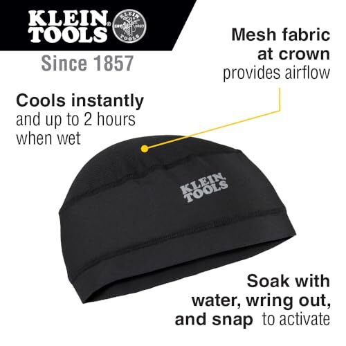 Klein Tools 60181 Cooling Helmet Liner, under Hard Hat Cap with Mesh Fabric