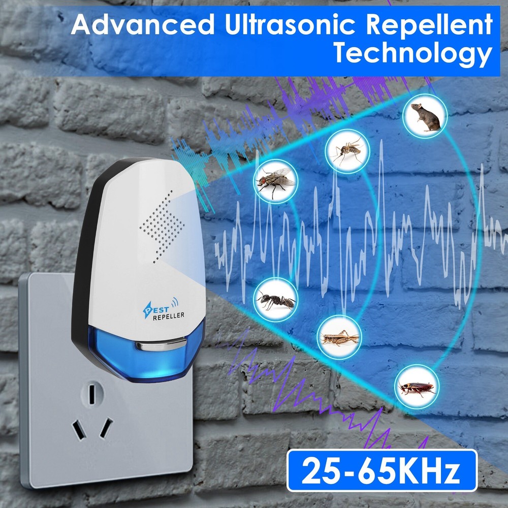 2Packs Ultrasonic Plug In Pest Mice +Night light