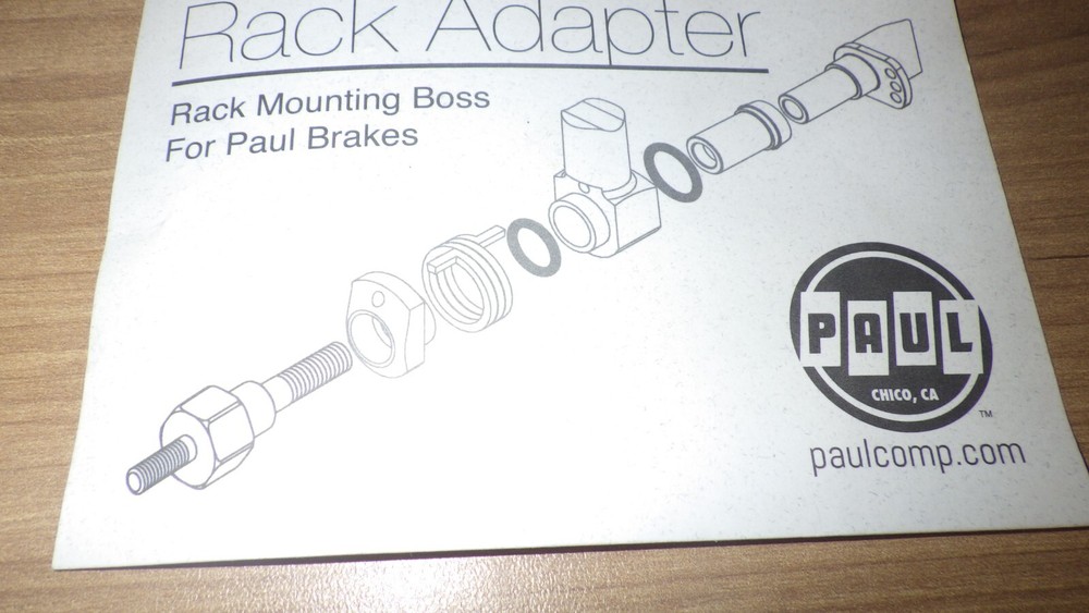 PAUL COMPONENTS RACK ADAPTER PAIR, FOR CANTI, NEW, SILVER