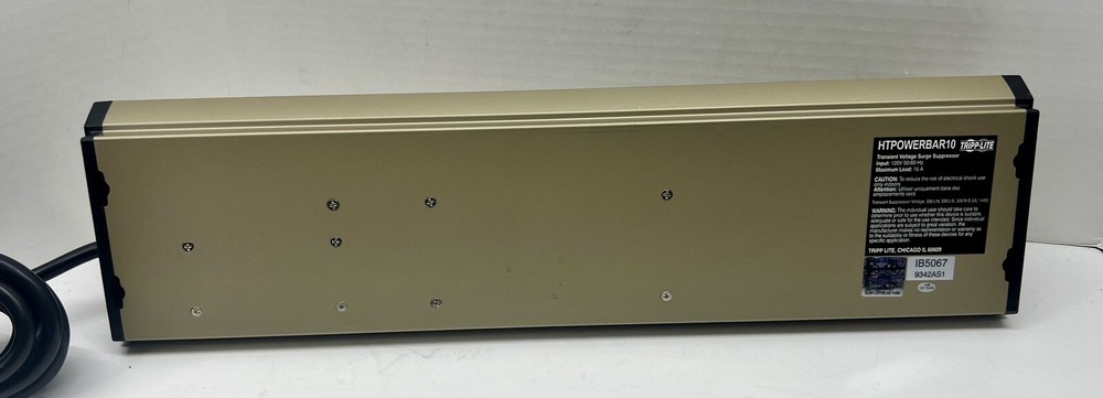 Tripp-Lite HTPOWERBAR10 Transient Voltage Surge Suppressor Protector WORKS