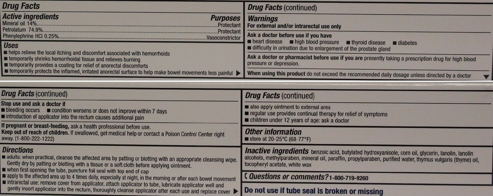 Perrigo Hemorrhoidal Ointment (Compare Preparation H Ointment) 2oz -Exp 04-2025