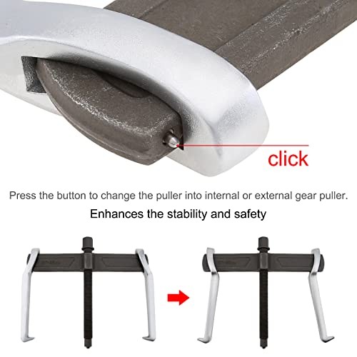 ChgImposs 8 Inch 2-Jaw Gear Puller, Adjustable Bearing Puller Gears,