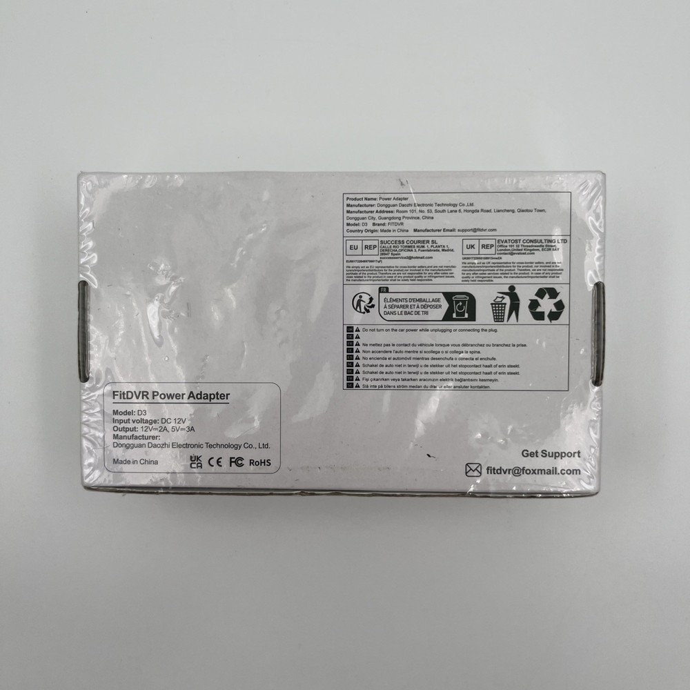 Fit DVR D3-015 - Dash Cam Power Adapter with Cables