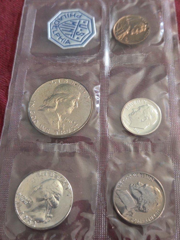 1962 US MINT SILVER PROOF SET ORIGINAL PACKAGING COA B/U MINT LUSTER