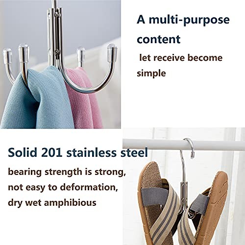 1 Pack Stainless Steel Multi-Purpose Four Claw Hook Strong Solid Bearing Shoe