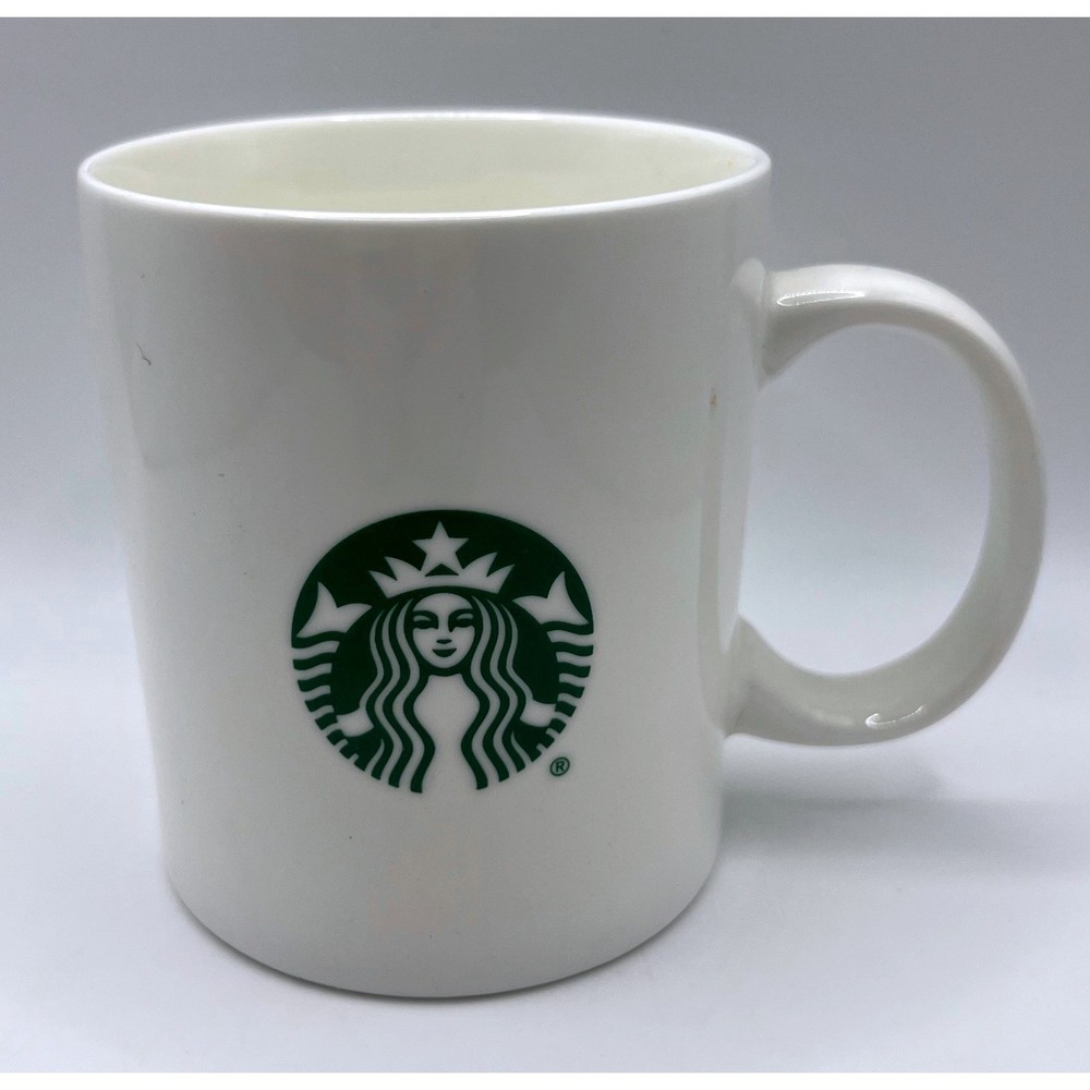 Starbucks 12 oz White Ceramic Mug – Classic Siren Logo (2015)