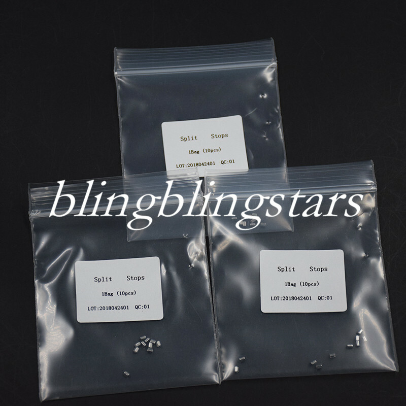 100 Pcs/10 Packs Dental Orthodontic Crimpable Hook Split Sliding Stops General