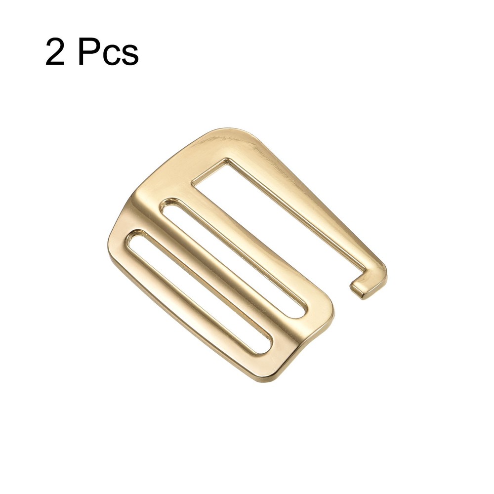1.5" Webbing Release G Hook Buckle Adjuster for Backpack Strap, 2Pcs Gold
