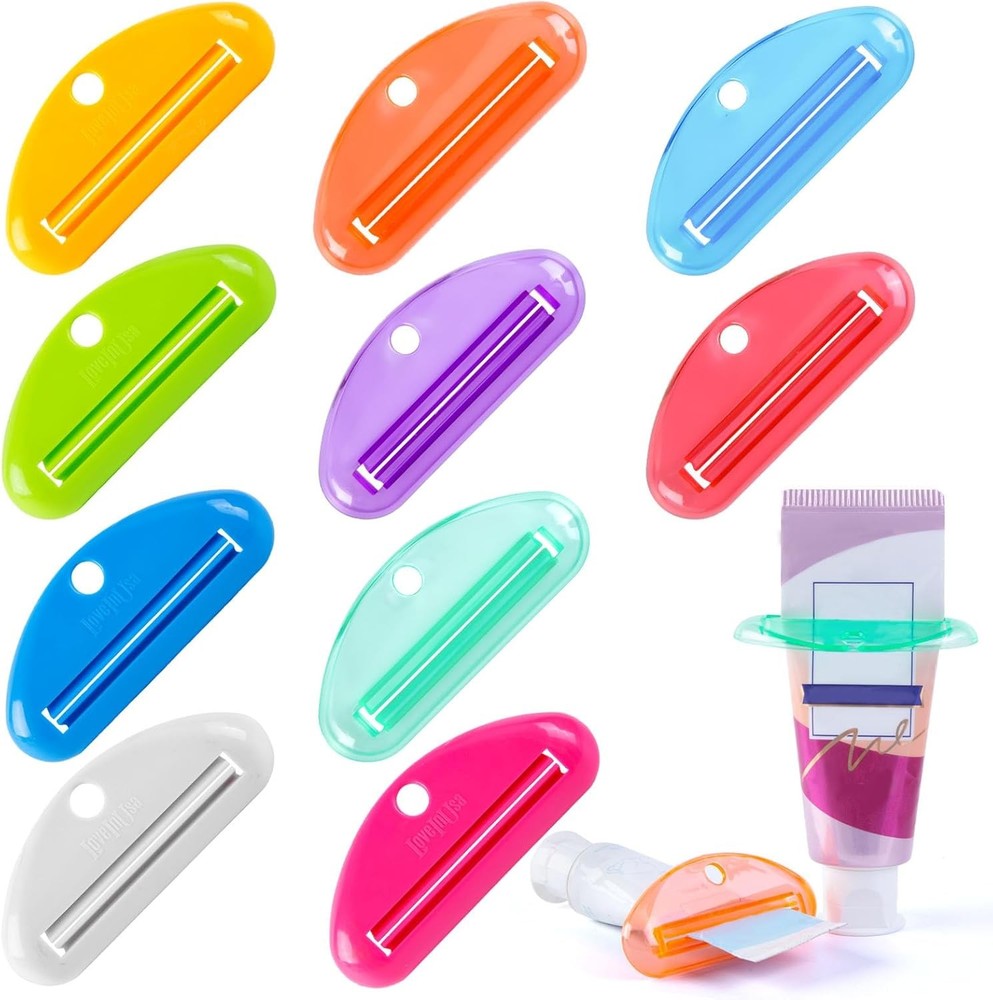LOVEINUSA Toothpaste Tube Squeezer Dispenser, 10PCS Multicolor-6