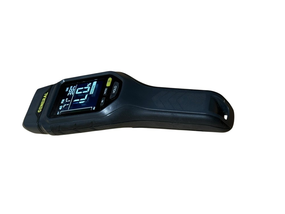 General Tools Pin Moisture Meter MM17 Backlit Display for Wood Drywall EUC