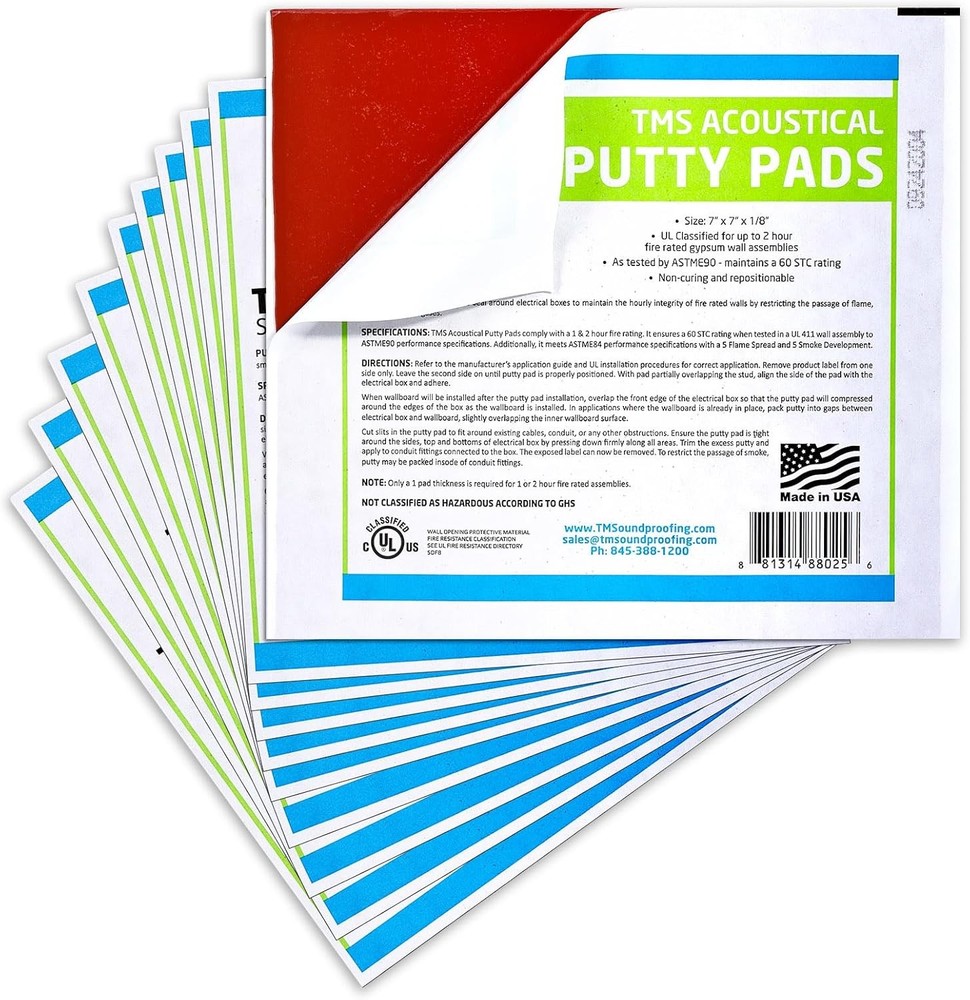 Acoustical Putty Pads - Moldable Soundproofing Pad - Fire Stop for...