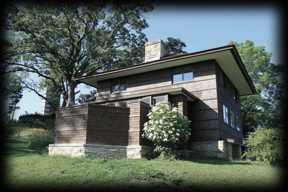 4 bedroom open plan home by Frank Lloyd Wright, printed architectural drawings
