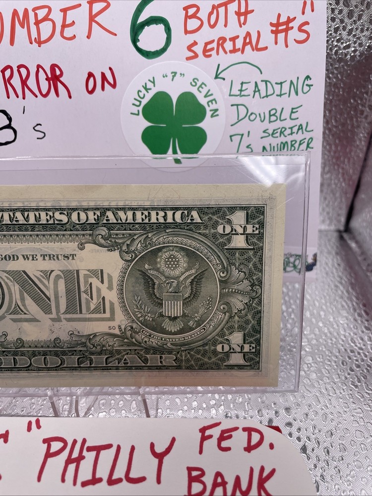 "INSUFFICIENT INK ERROR" MISSING 6 In SERIAL #’s & BLACK 3’s UNCIRCULATED BEP 🧱
