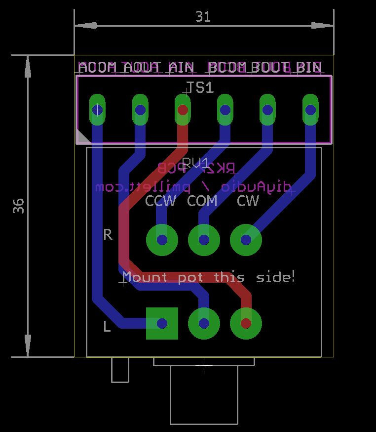 DIY PCB - Connection board for Alps RK27 pot