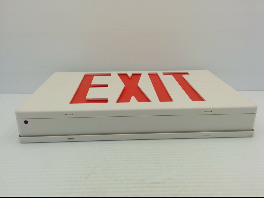 EMERGENCY LIGHTED EXIT SIGN MODEL #LWSPXEURW, RED & WHITE, NNB