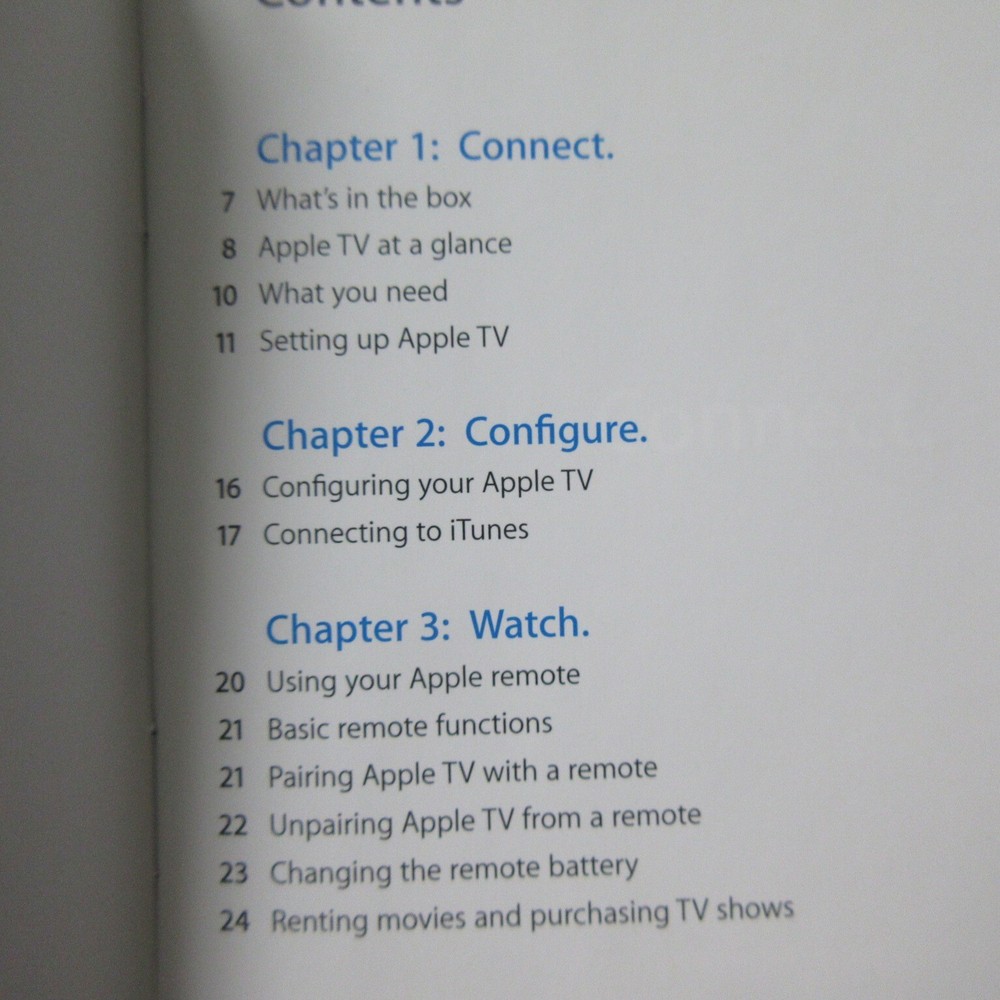 APPLE TV SETUP GUIDE INSTRUCTION MANUAL BOOKLET