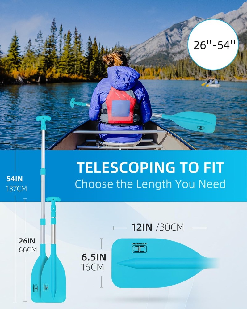 Telescoping Emergency Paddle 21''-42''（Assembling Required） Collapsible Paddl...