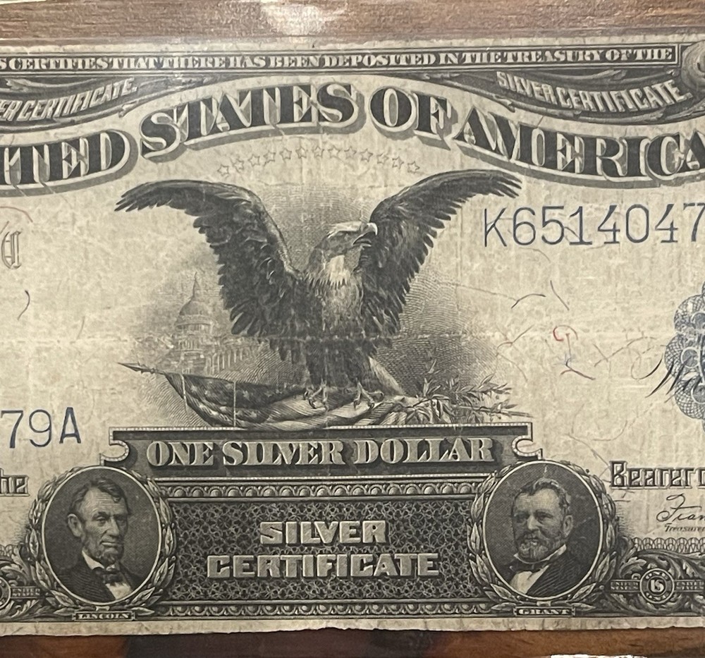 1899 One Dollar Large Size Silver Certificate Black Eagle