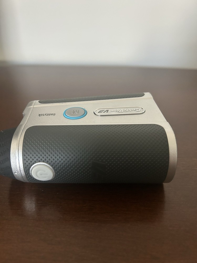 Caddytek CaddyView V3 Golf Rangefinder Silver Black Button Laser Lightly Used