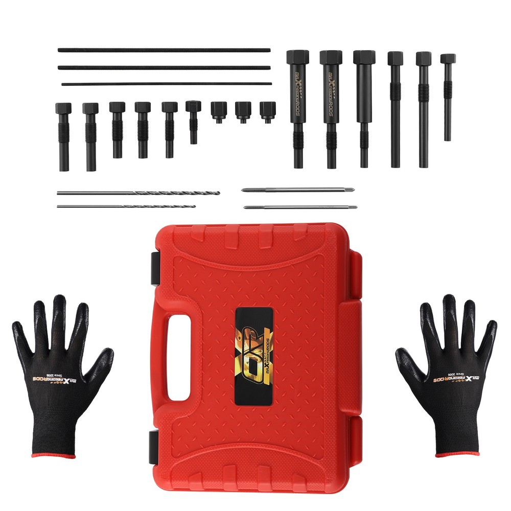 22PC Glow Plug Electrode Removal Tool Set M8 M10 Diesel Engine Repair Kit