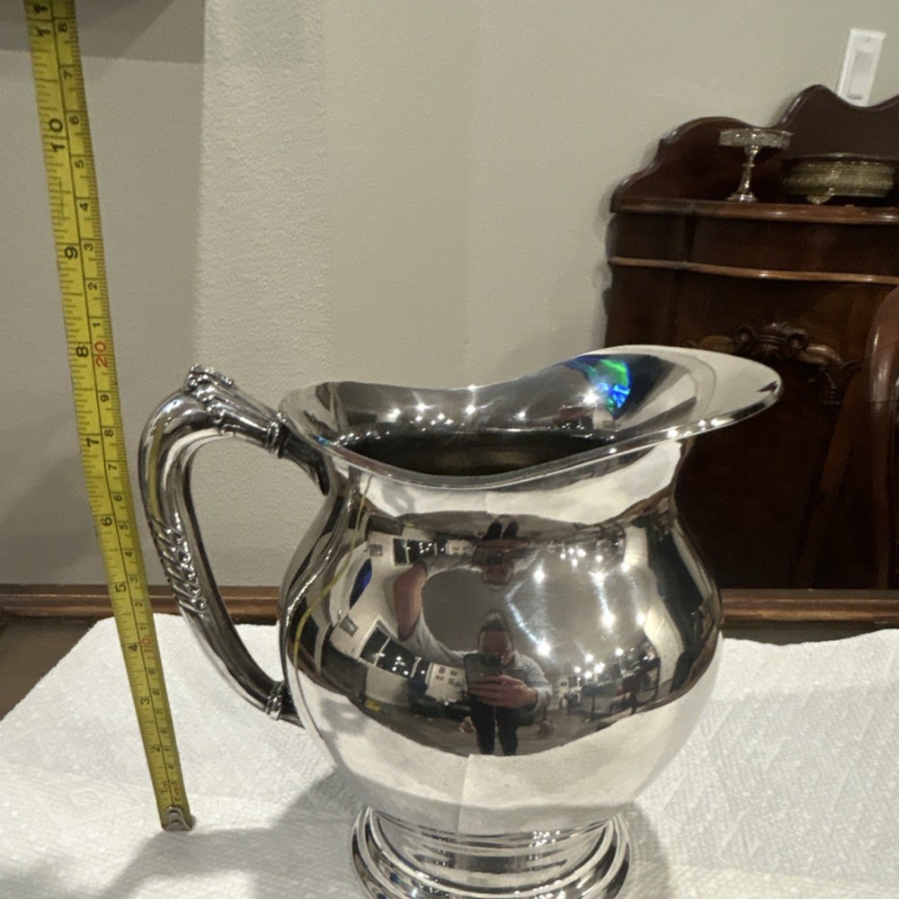 ONEIDA Silverplate Ornate Pitcher with Decorative Handle