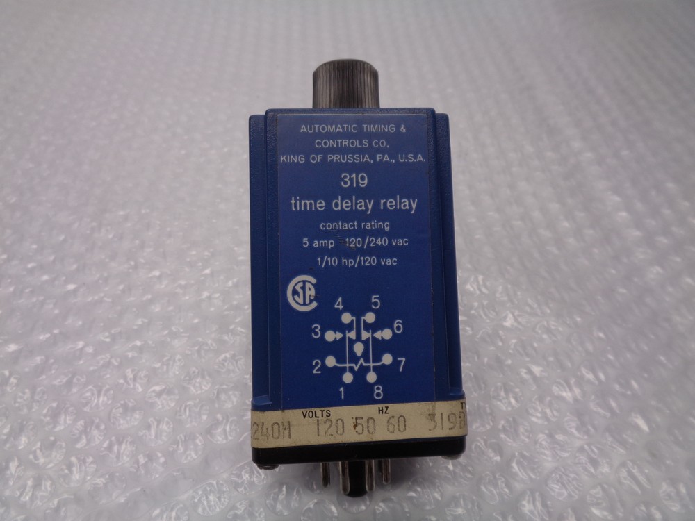 AUTOMATIC TIMING & CONTROLS 319B001Q1C TIMER RELAY NSNP
