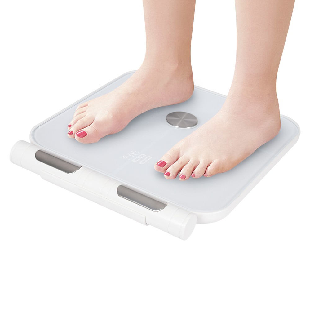 8 Electrode Smart Body Fat Scale Full Body Composition Analyzer with Report LCD